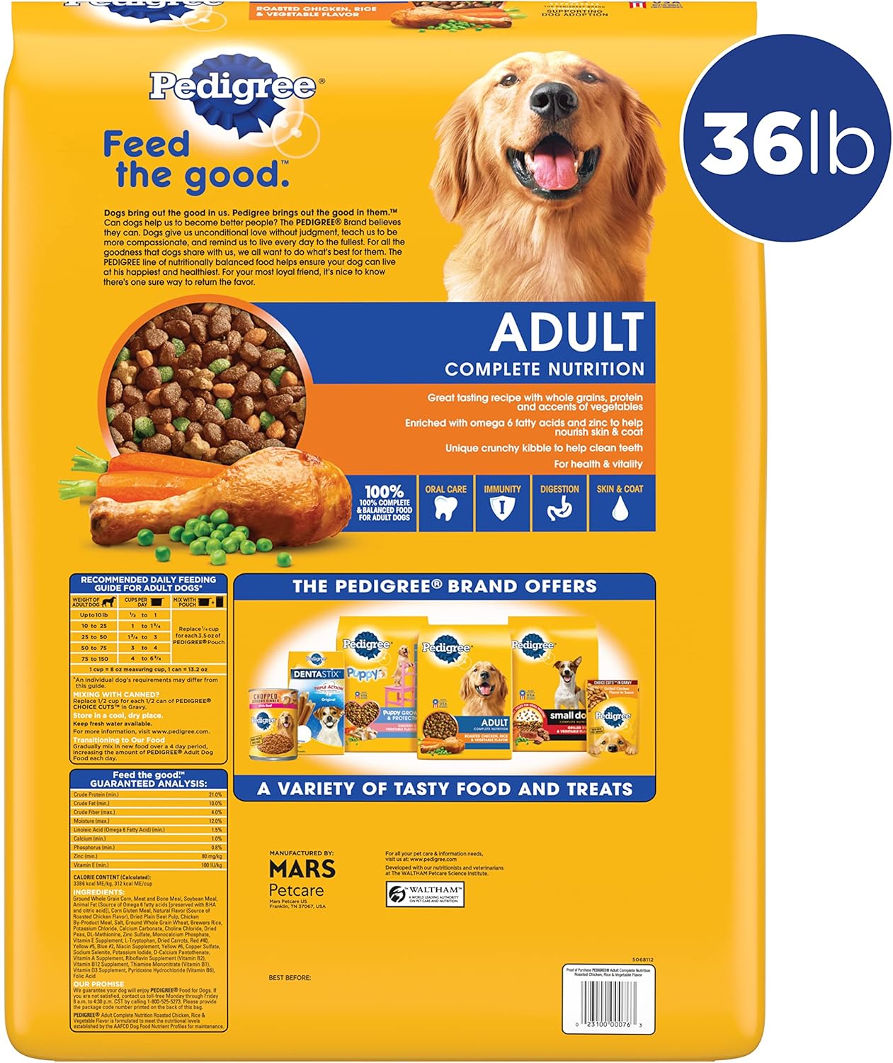 Dry Dog Food Roasted Chicken Rice Vegetable 36 lb a7