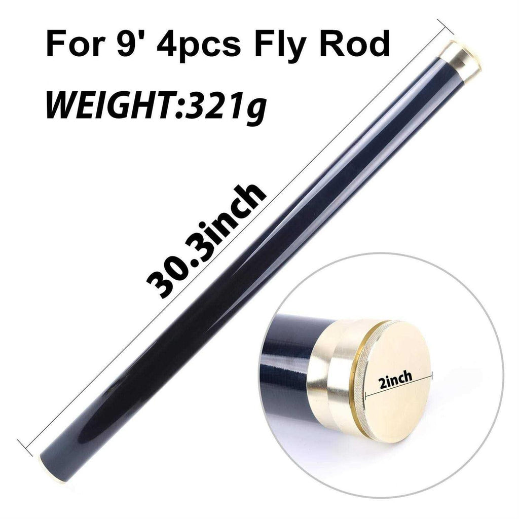 Carbon Fiber Fly Fishing Rod Travel Tube with Aluminum Cap f7