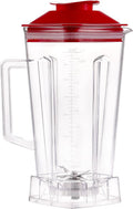 64 OZ Container Blender Pitcher for Vitamix 5000 5200 6300 760 Blender Jar Cup Replacement Parts Accessories with Red Lid