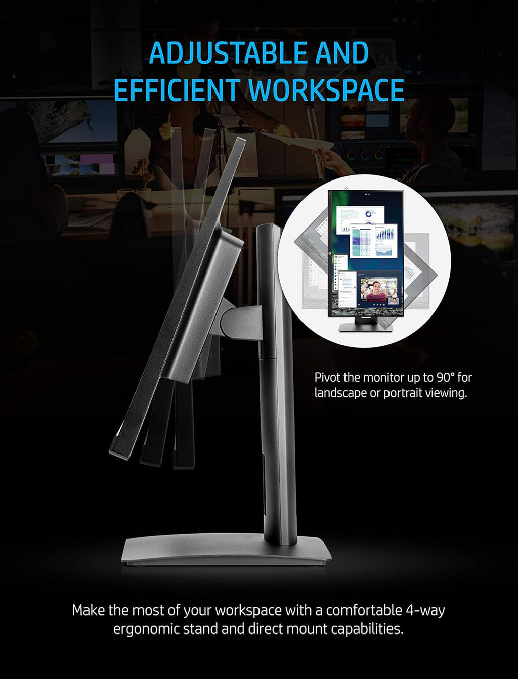 23.8" Full HD IPS LED Monitor with Built-In Speakers and VESA Mounting, HDMI & VGA Ports k7