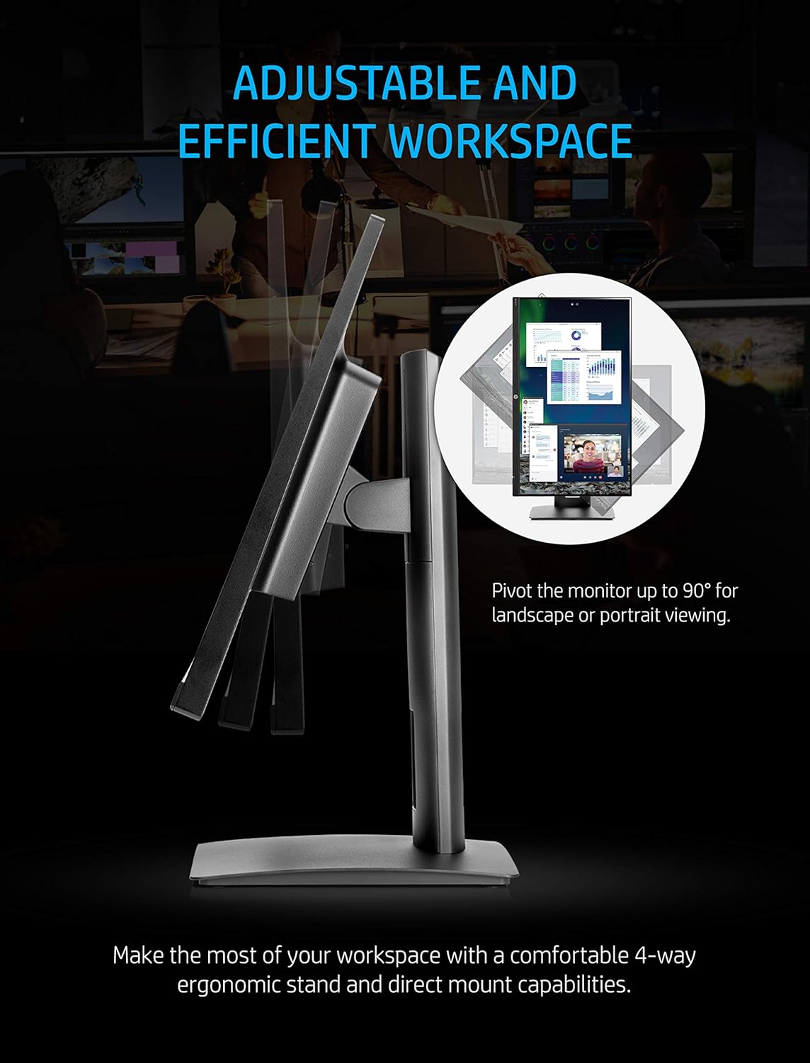23.8" Full HD IPS LED Monitor with Built-In Speakers and VESA Mounting, HDMI & VGA Ports k7