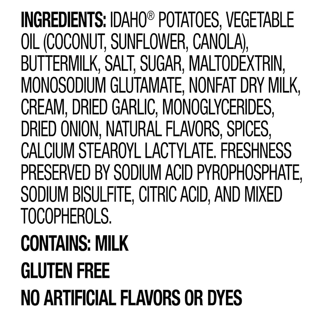 Mashed Potatoes with Ranch Seasoning, 4 oz Pack of 12 a7