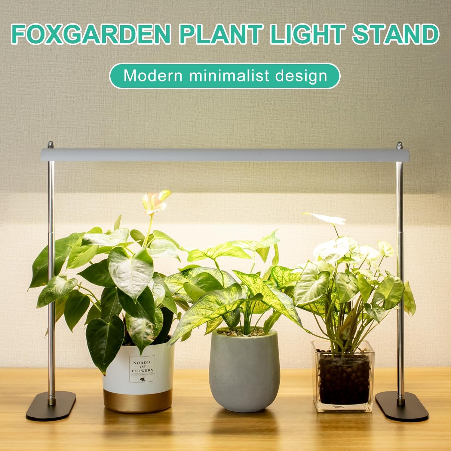Grow Light Stand with LED Timer and Adjustable Height for Indoor Plants k7p