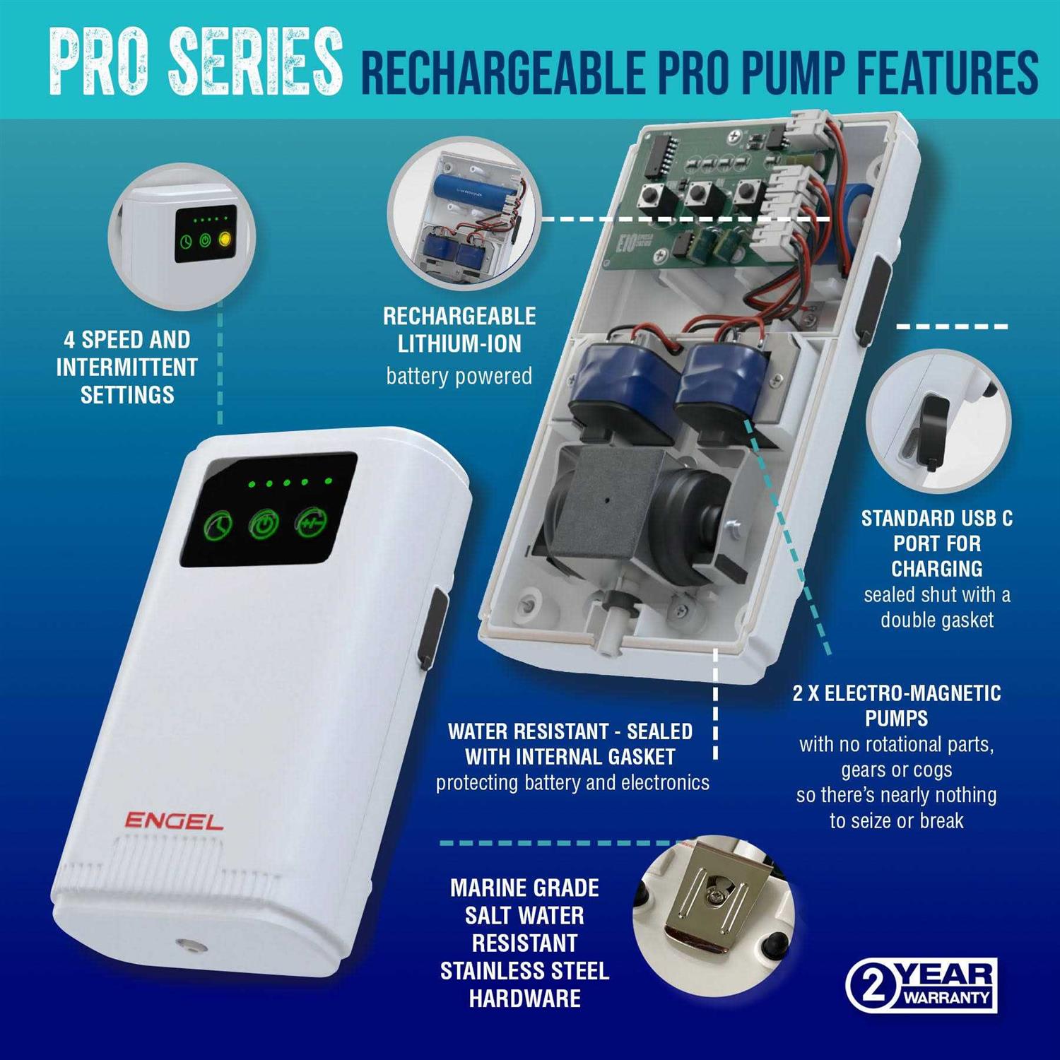 Cooler with Rechargeable Aerator Stainless Hardware k7m