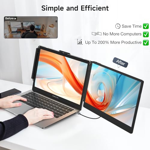 Portable Laptop Monitor 1080P FHD IPS Plug and Play k7