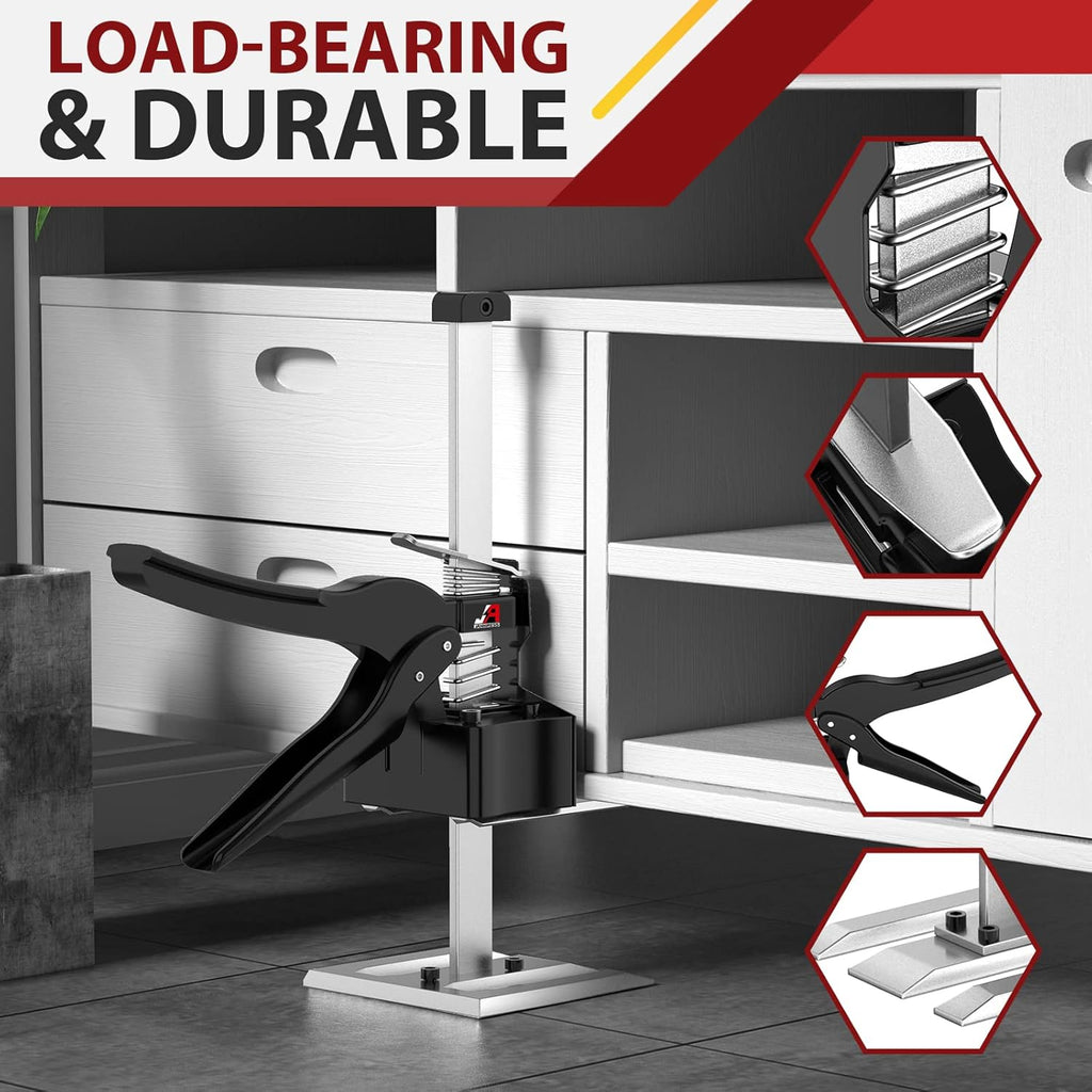 Construction Jack 2 Pack, Furniture Lifter for Cabinets and Tile, 440LBSa7