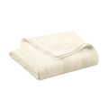 Vellux 100% Cotton Blanket - Soft, Breathable, Cozy & Lightweight Thermal Blanket – All-Season Twin Size Blanket Perfect for Layering Bed, Couch & Sofa - Hotel Quality (90 x 66 Inch, White)