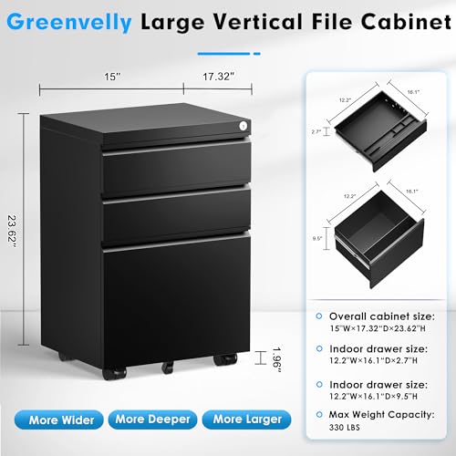 Black File Cabinet 2 Drawer Locking Metal Vertical Filing Cabinet k7