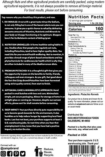 Unsalted Pistachio Kernels No Shell 12oz A7