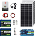 ExpertPower 2.5KWH 12V Solar Power Kit | LiFePO4 12V 100Ah, 400W Mono Solar Panels, 30A MPPT Solar Charge Controller, 3KW Pure Sine Wave Inverter Charger | RV, Trailer, Camper, Marine, Off Grid