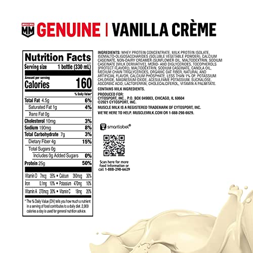Protein Shake Vanilla Creme 11.16 Fl Oz & Chocolate Protein Shake a7