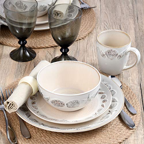 Dinnerware Set 16-Piece Beige a7