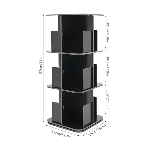 Rotating Bookshelf 3 Tier 360 Revolving Corner Bookcase a7