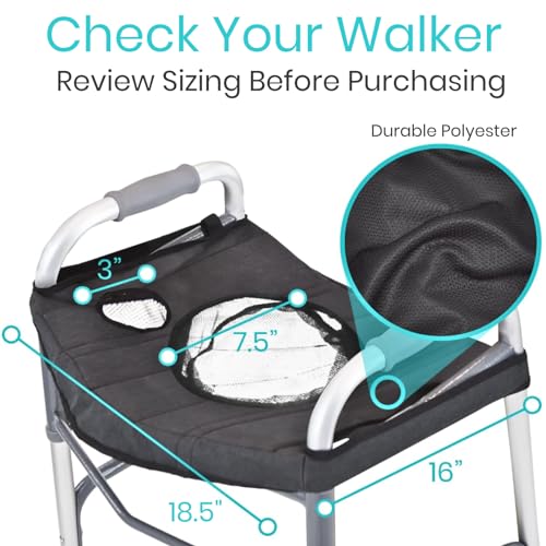 Walker Tray for Folding Standard Walkers with Basket and Cup Holder k7m