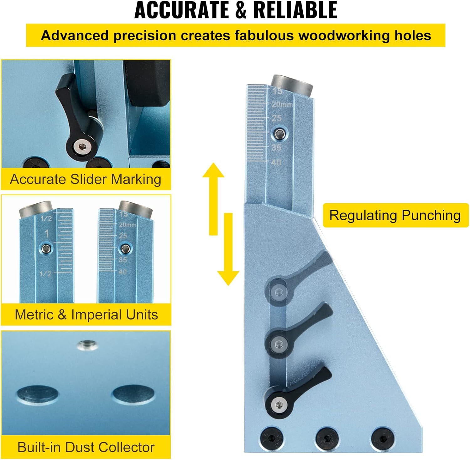 Pocket Hole Jig Kit with Adjustable Wood Joinery Tool a7