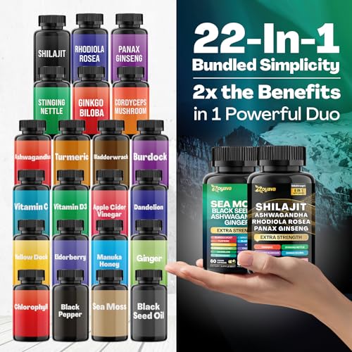 Sea Moss & Shilajit Supplement Bundle 7000mg x2 k7