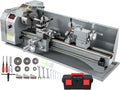 VEVOR Metal Lathe 8.7 x 29.5 Inch/220 x 750MM Mini Metal Lathe 750W Infinitely Variable Speed Mini Lathe Machine LED Screen for Counter Face Turning Driling