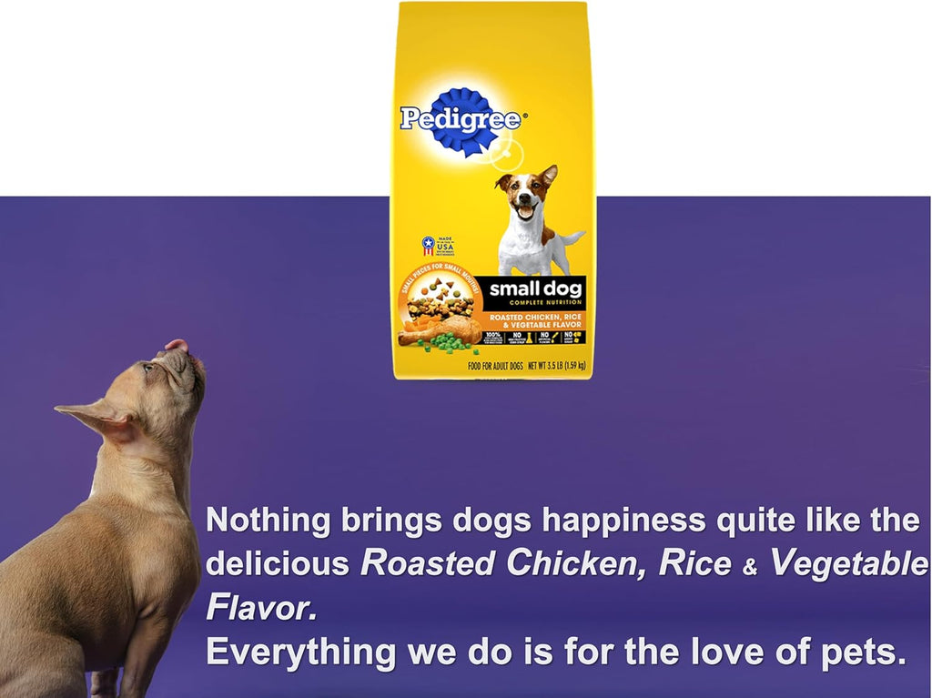 Small Dog Dry Food Bundle with Chicken Rice Vegetables Toy k7m