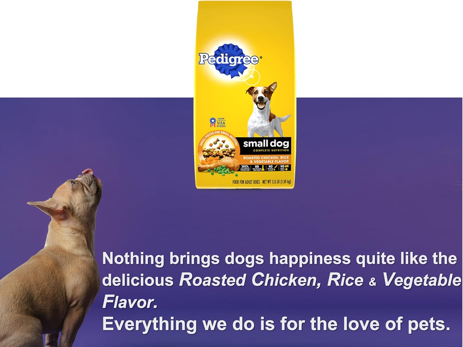 Small Dog Dry Food Bundle with Chicken Rice Vegetables Toy k7m