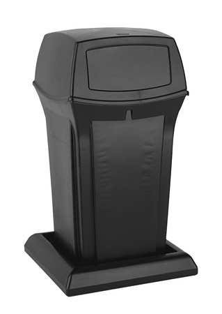 Trash Can 35 Gallon Black a7