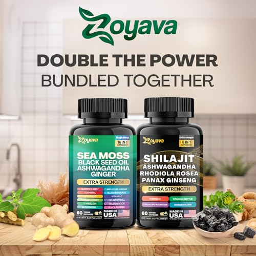 Sea Moss & Shilajit Supplement Bundle 7000mg x2 k7