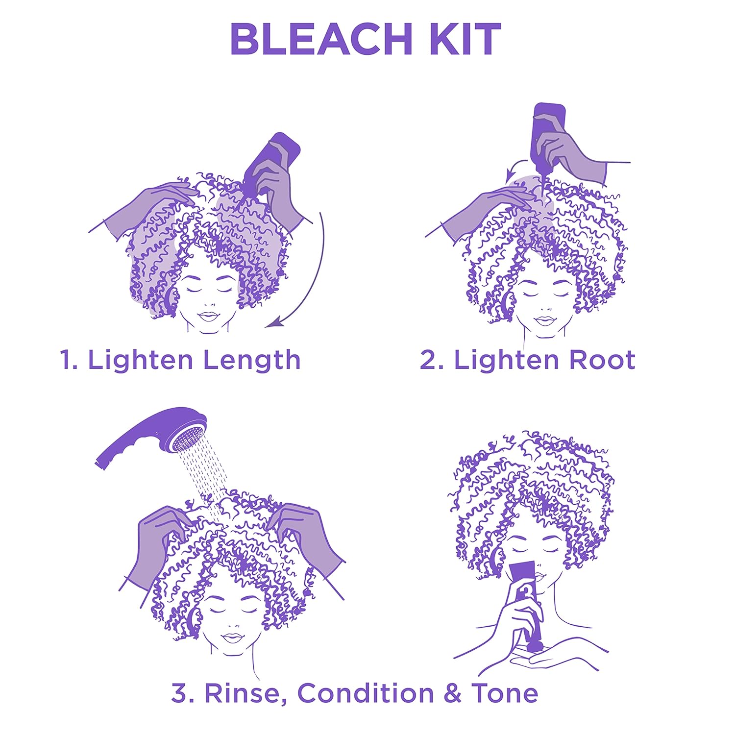 Hair Bleaching Kit for Dark Hair, Bleach Blonde Toner a7