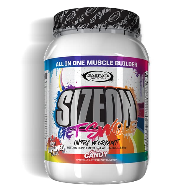 Gaspari Nutrition - SizeOn - The Ultimate Hybrid Intra-Workout Amino Acid & Creatine Formula, Increased Muscle Volume & Muscle Recovery - 3.59 Pound (Lemon Ice)