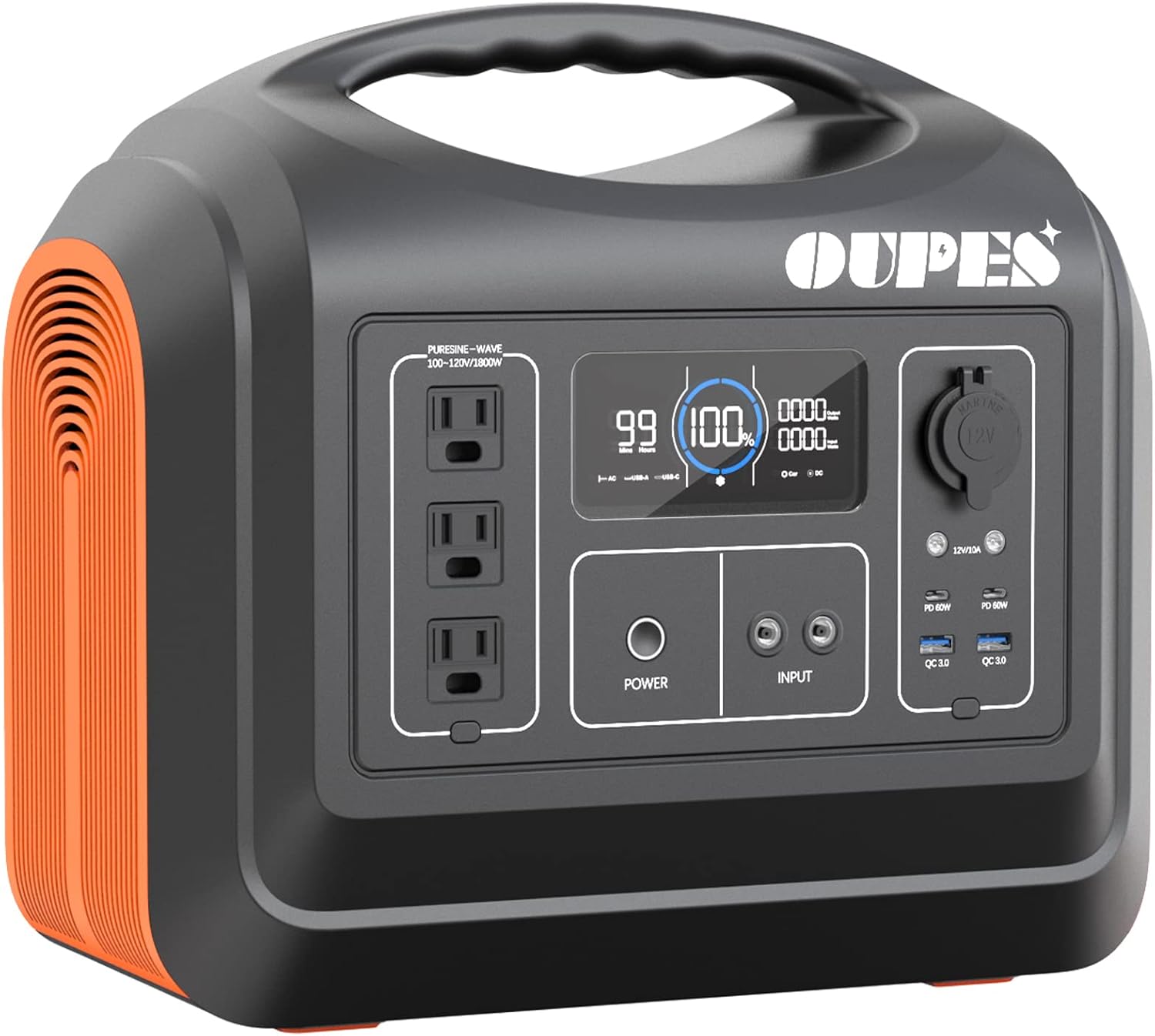 Portable Power Station 1200W Solar Generator 992Wh LiFePO4 Backup k7m
