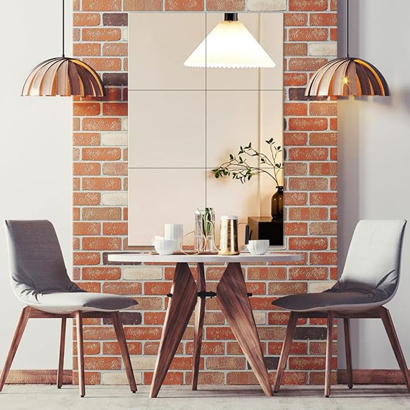 Acrylic Mirror Tiles 20x20cm Self Adhesive Wall Decor k7