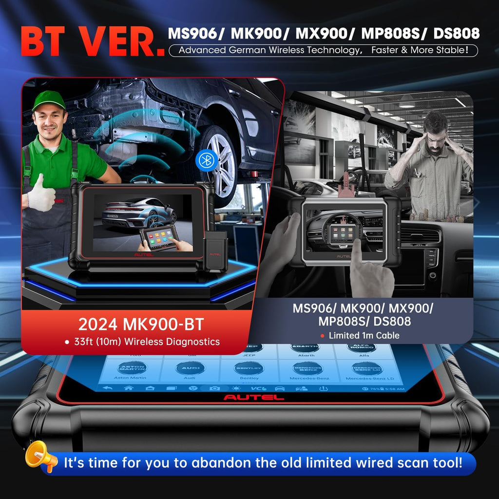 OBD2 Scanner 8in Bidirectional Diagnostic Tool 40+ Reset q7k
