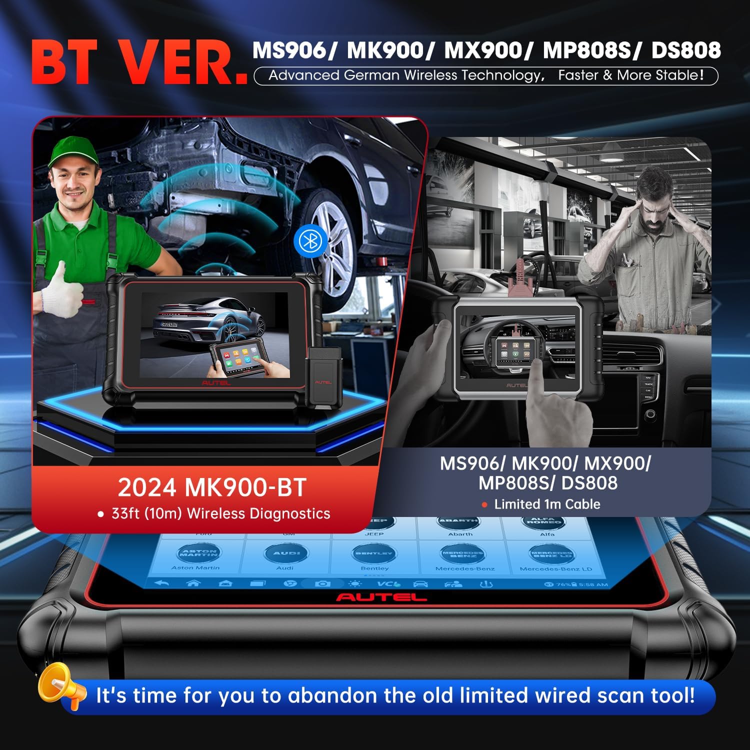 OBD2 Scanner 8in Bidirectional Diagnostic Tool 40+ Reset q7k