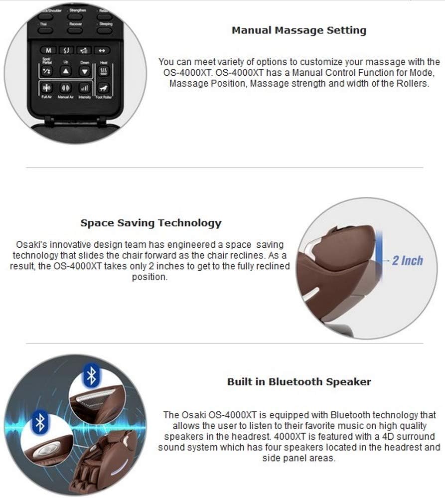 Full Body L-Track Massage Chair with Zero Gravity Brown k7p
