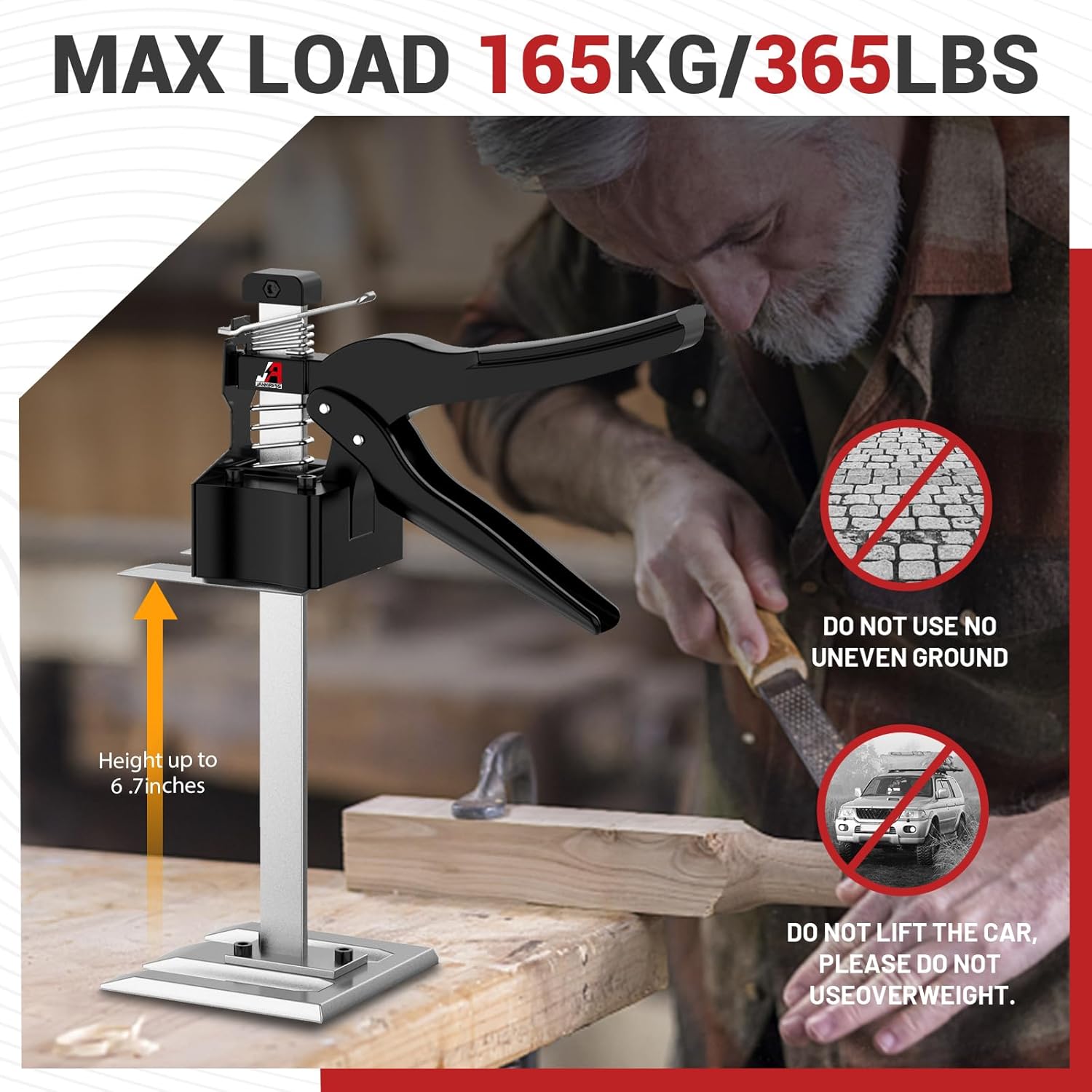 Construction Jack 2 Pack, Furniture Lifter for Cabinets and Tile, 440LBSa7