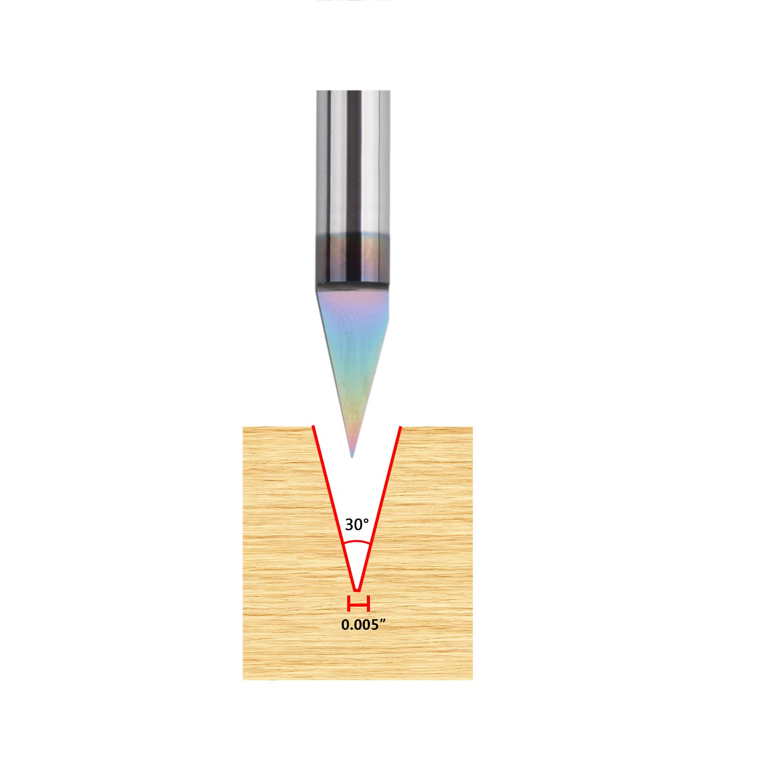 V Groove Bit 30 Degree Engraving Bit 1/4 Shank a7