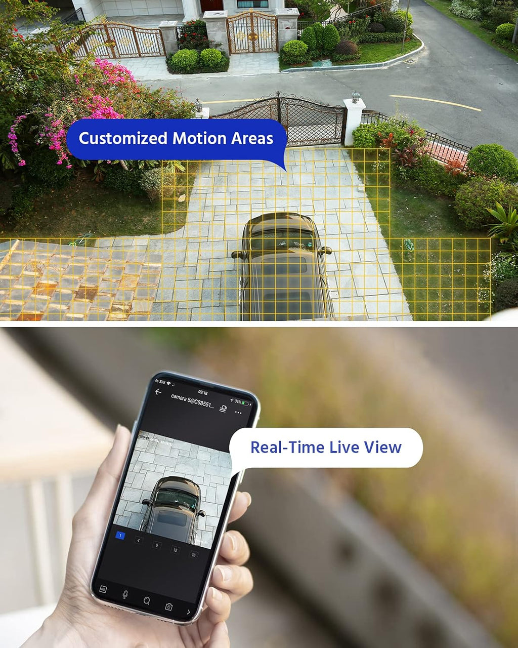 5MP Security Camera System Outdoor 8 Channel DVR with 8 Cameras IP66 Weatherproof Home CCTV 1TB HDD k7