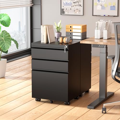 Black File Cabinet 2 Drawer Locking Metal Vertical Filing Cabinet k7