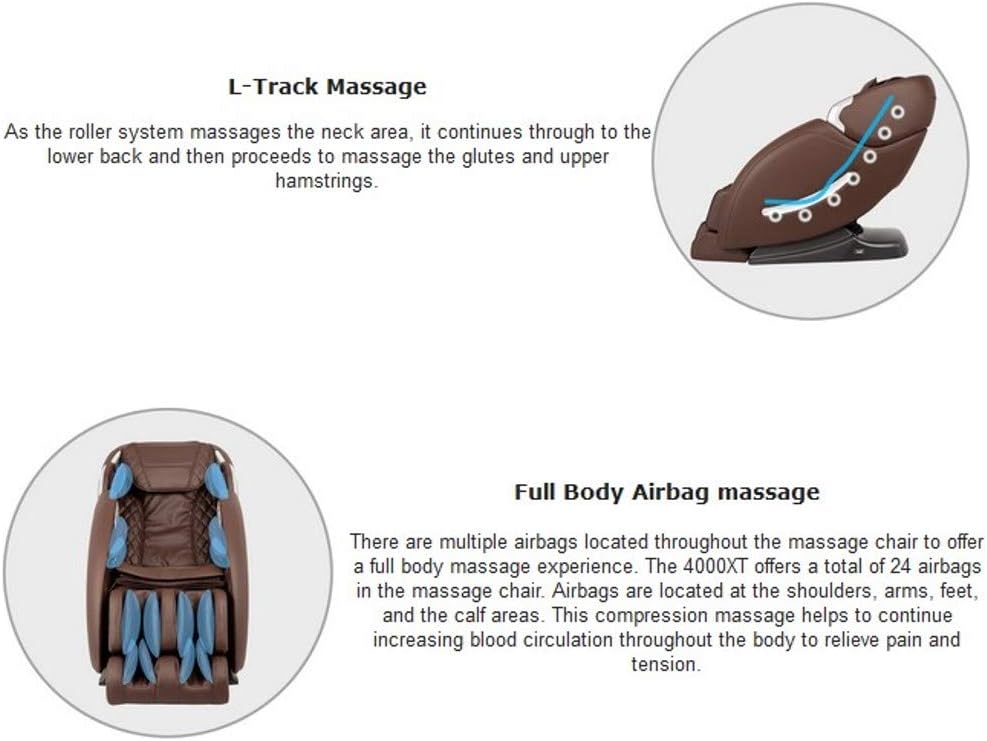 Full Body L-Track Massage Chair with Zero Gravity Brown k7p