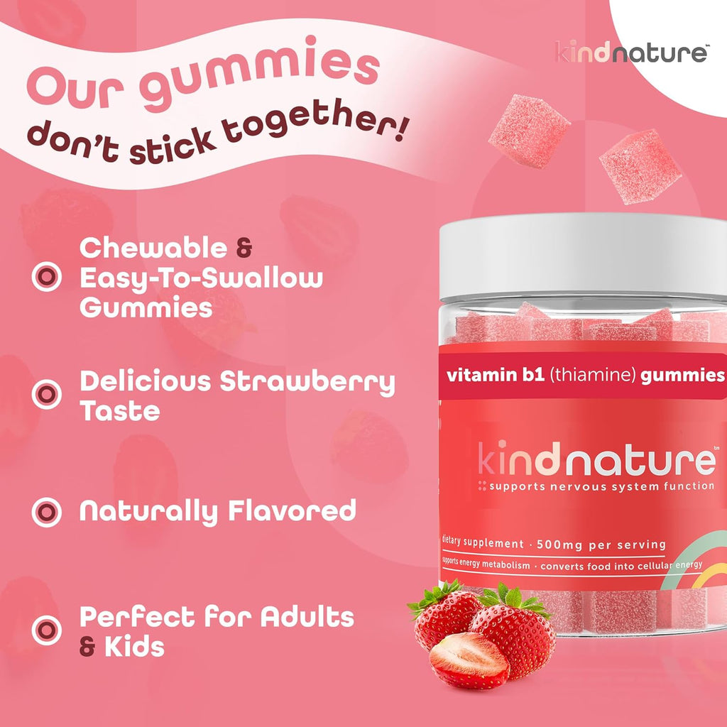 Vitamin B1 Gummies 500mg Strawberry Flavor a7