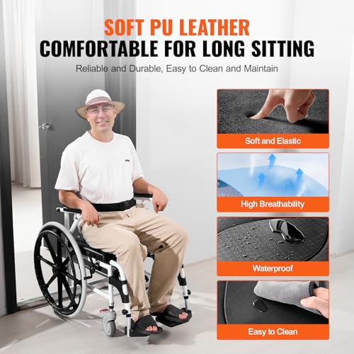 Shower Wheelchair 17.5in Aluminum Adjustable Rolling Chair with Brake a7