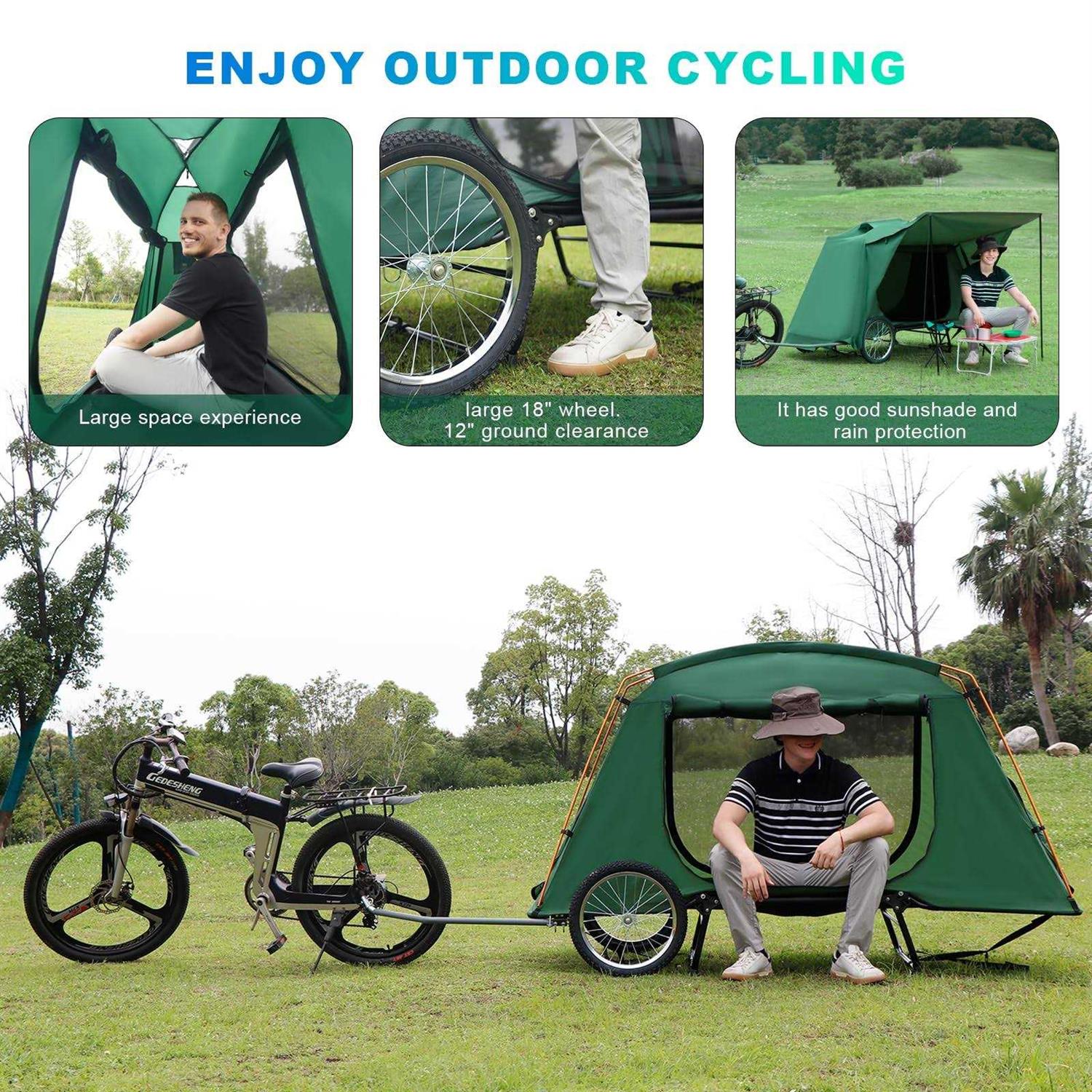 Folding E-Bike Trailer Tent for Camping k7m