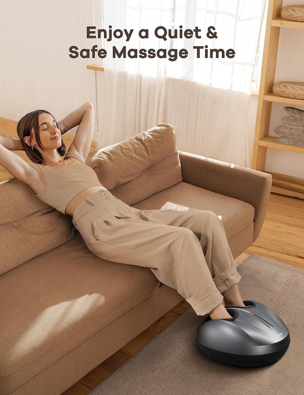 Foot Massager for Neuropathy Pain, Deep Kneading Shiatsu, 2 Heating Levels a7