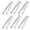 6PCS Mini Small Tiny Tongs, 4.25Inch Stainless Steel Small Tongs for Serving Food, Kitchen 304stainless Steel