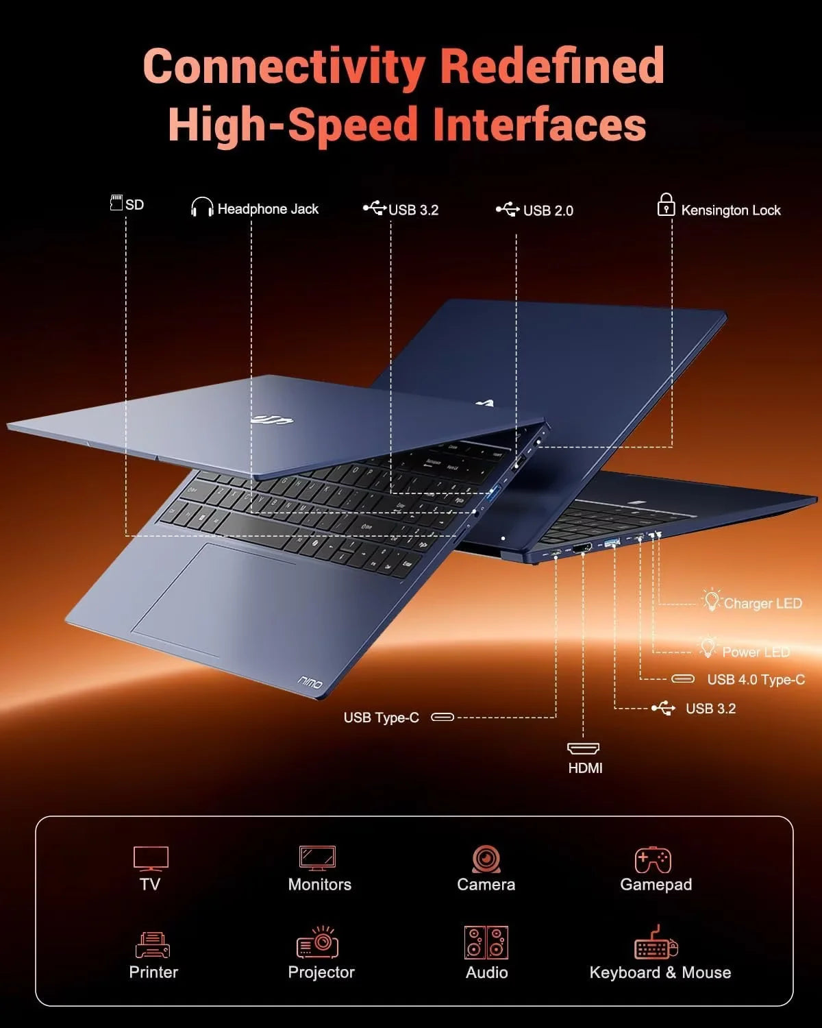 15.6" Gaming Laptop IPS FHD 32GB DDR5 2TB SSD k7