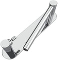Adhesive Toilet Paper Holder Brushed Nickel Bathroom Double Post Pivoting Toilet Tissue Holder Roll Holder Stick On No Drilling Stainless Steel and Zinc Alloy