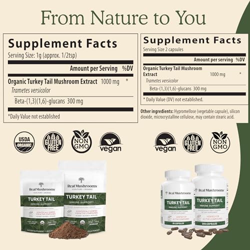 Turkey Tail Mushroom Powder Organic Supplement 7k
