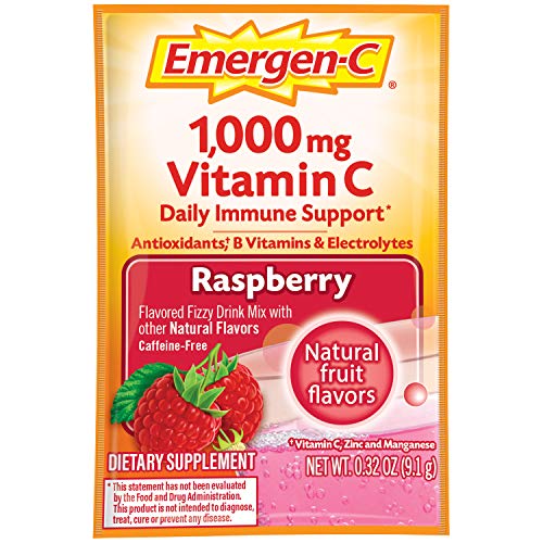Dietary Supplement Fizzy Drink Mix with Vitamin C, Raspberry, 30 Count x2 k7