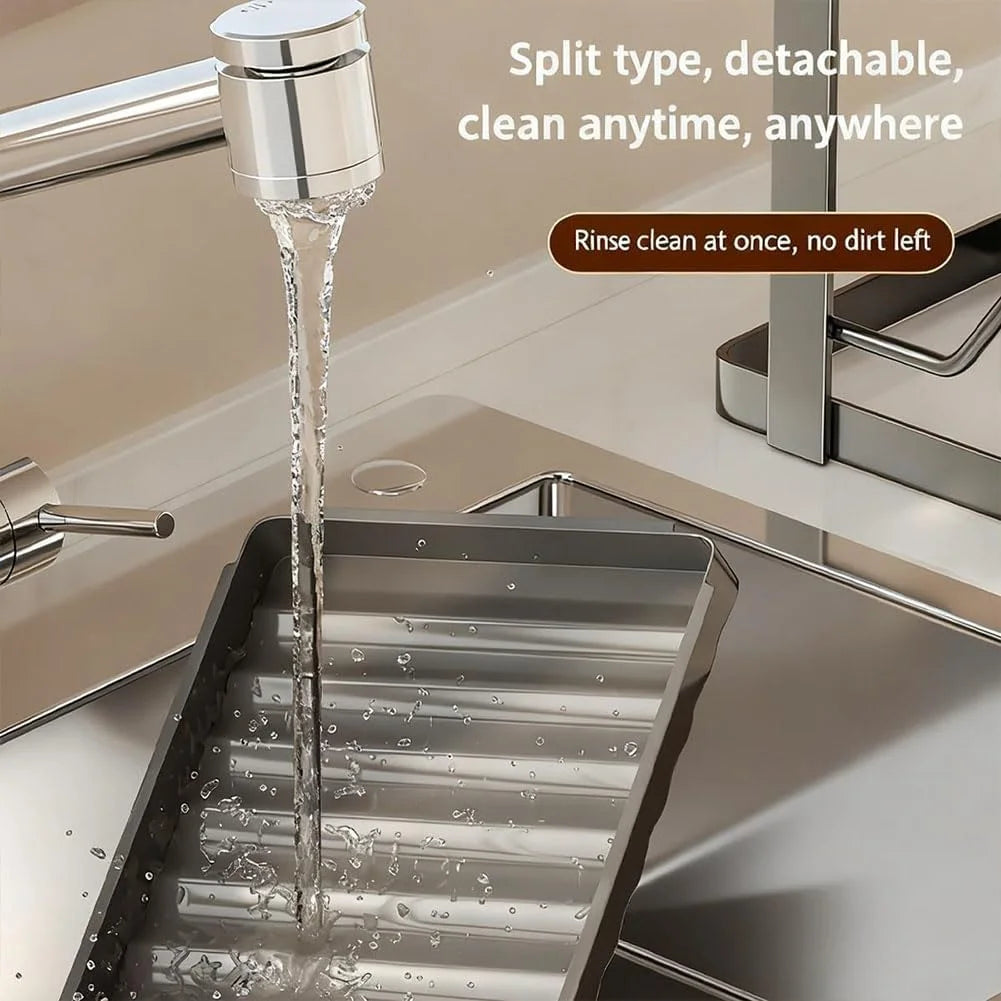 Stainless Steel Pot Lid Storage Rack with Drip Tray k7m