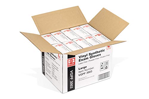Clear Vinyl Exam Gloves Latex-Free Powder-Free Extra-Large Pack of 1000 k7