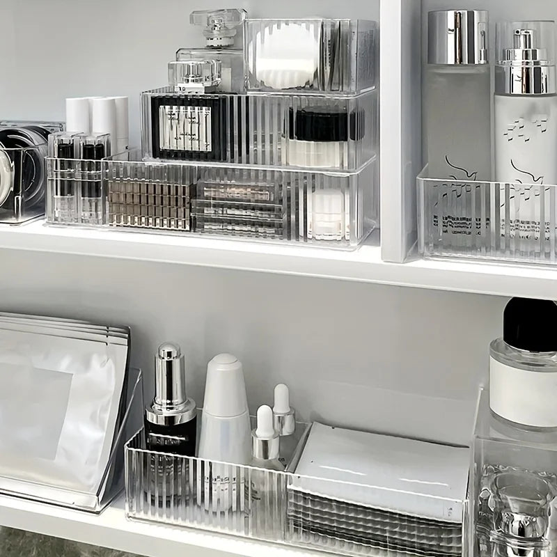 Clear Drawer Organizer Set for Makeup Bathroom Kitchen a7