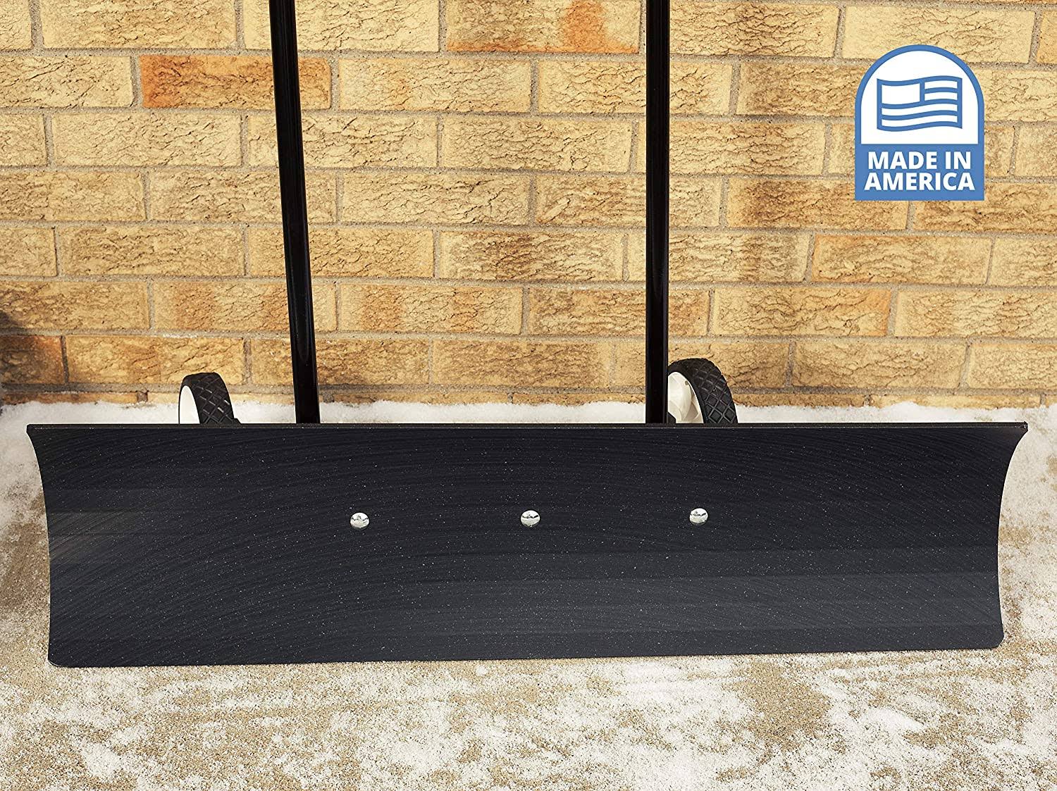 Snow Pusher 36-Inch Heavy Duty Bi-Directional Wheeled a7
